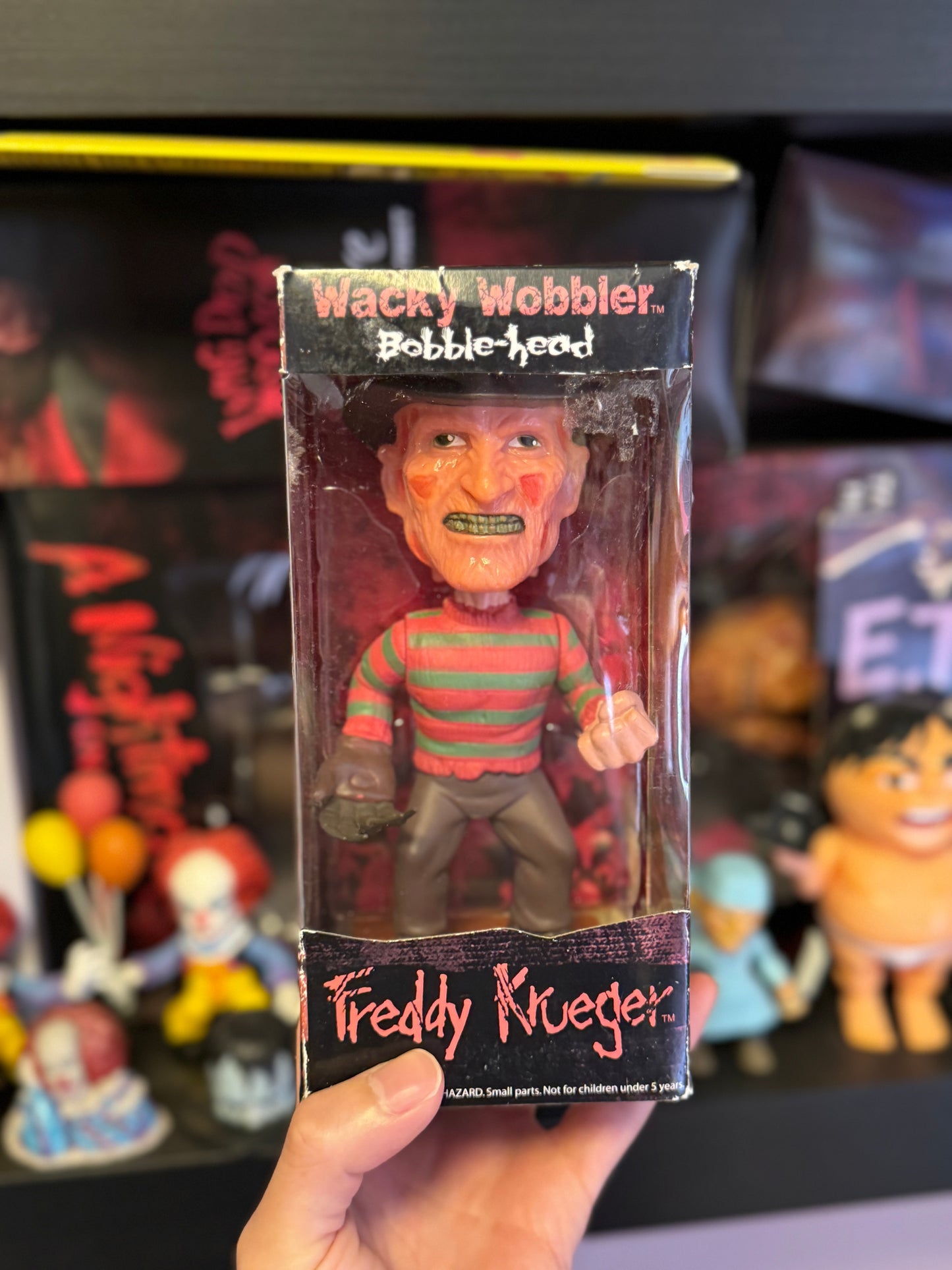 7” Wacky Wobbler Bobble Head Freddy Krueger